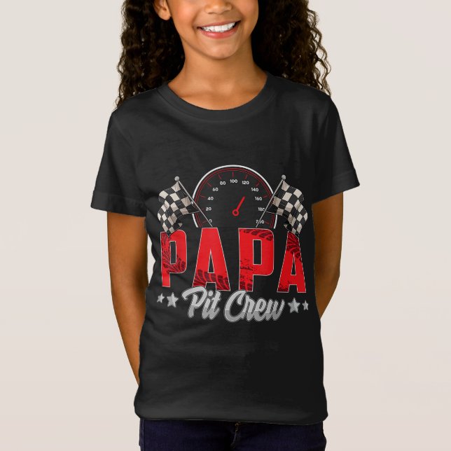 Camiseta Carro-Corrida Festa de aniversário Da Família Papa (Frente)