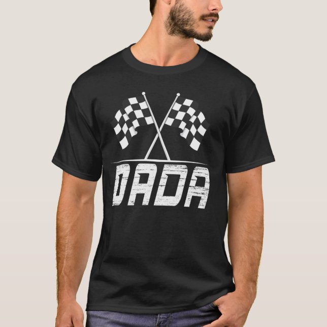 Camiseta Carro-Corrida Festa de aniversário Família Dada Pi (Frente)