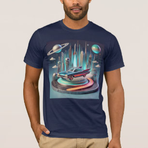 Camiseta Carro Coupe de Grandes Barbatanas Futurísticas Atô
