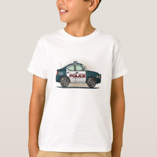 Camiseta Carro da bobina do carro do interceptor da políci