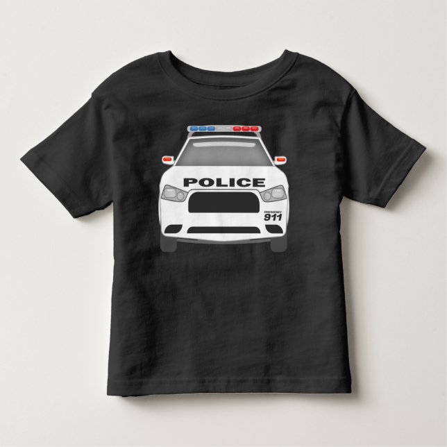 Camiseta Carro da Polícia 911Meninos e Meninas (Frente)