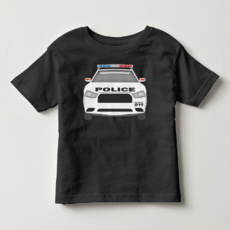 Camiseta Carro da Polícia 911Meninos e Meninas Bebês