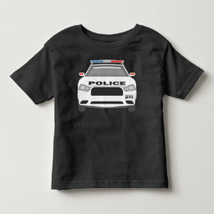 Camiseta Carro da Polícia 911Meninos e Meninas de Berçário