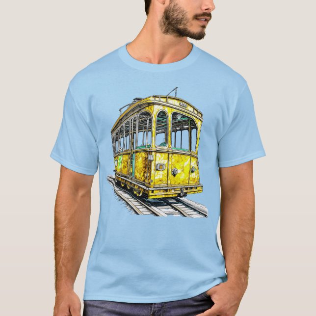 Camiseta Carro de cabo amarelo (Frente)