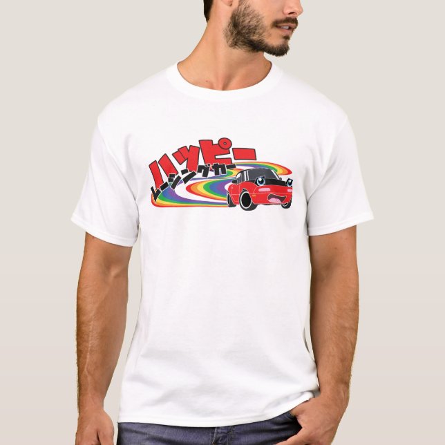 Camiseta "Carro de competência feliz" Miata (Frente)