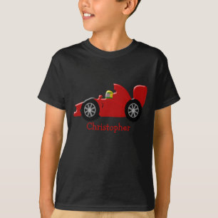 Camiseta Carro de competência vermelho personalizado