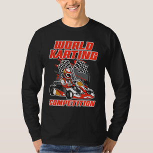 Camiseta Carro de competição mundial de Karting Go Kart