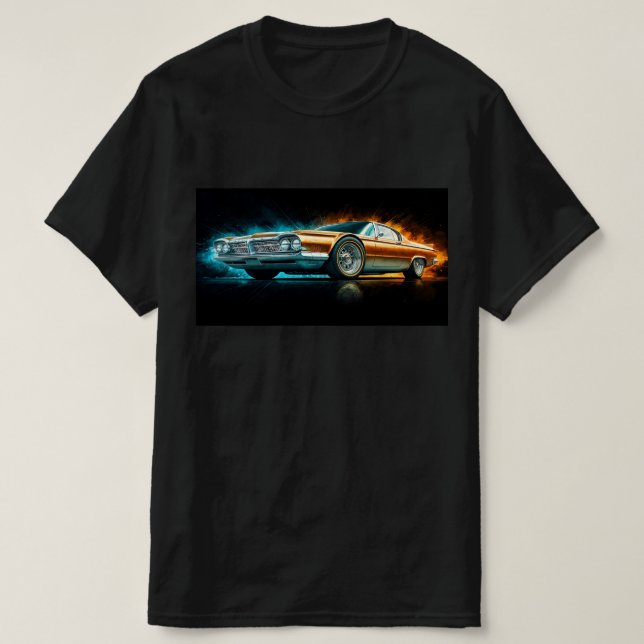 Camiseta Carro de conceito: faixa ampla (Frente do Design)