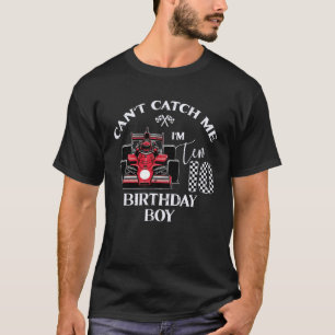 Camiseta Carro de Corrida de Aniversário de 10 anos Dia do 