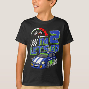 Camiseta Carro de Corrida de Aniversário de 2 anos para Cri
