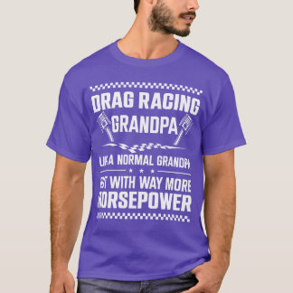 Camiseta Carro de Corrida de Arrasta Vovô menino