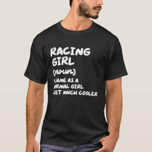 Camiseta Carro de Corrida de Corrida para Meninas de Corrid