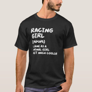 Camiseta Carro de Corrida de Corrida para Meninas de Corrid