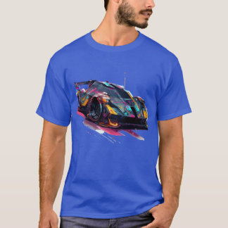 Camiseta Carro de corrida de ficção científica menino famíl