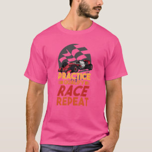 Camiseta Carro de corrida de fórmula de roda aberta Prática