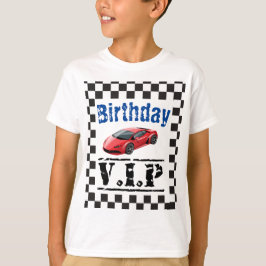 Camiseta Carro de Corrida Esportivo Infantil Aniversário VI