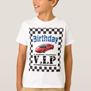 Camiseta Carro de Corrida Esportivo Infantil Aniversário VI