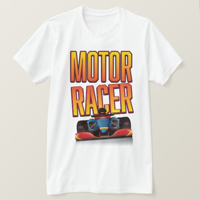Camiseta Carro de corrida motorizado (Frente do Design)