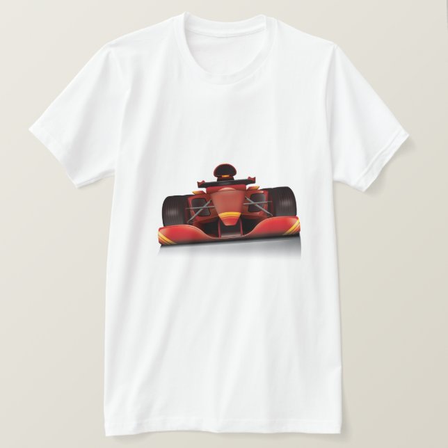 Camiseta Carro de Corrida Vermelho (Frente do Design)