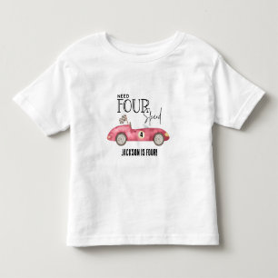 Camiseta Carro de corrida vermelho Precisa QUATRO Velocidad