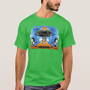 Camiseta Carro de Corrida Vintage Histórico 1970 Le Mans 91