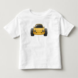 Camiseta Carro de desenho animado amarelo