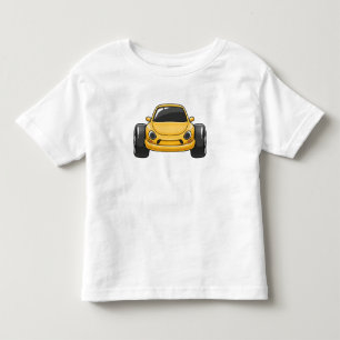 Camiseta Carro de desenho animado amarelo