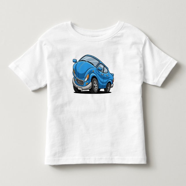 Camiseta Carro de Desenho Azul (Frente)