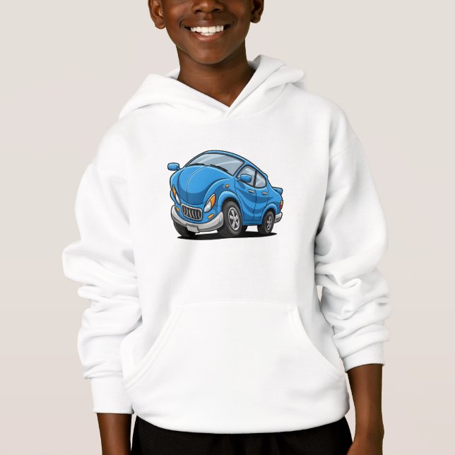Camiseta Carro de Desenho Azul (Frente)