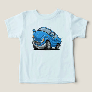 Camiseta Carro de Desenho Azul