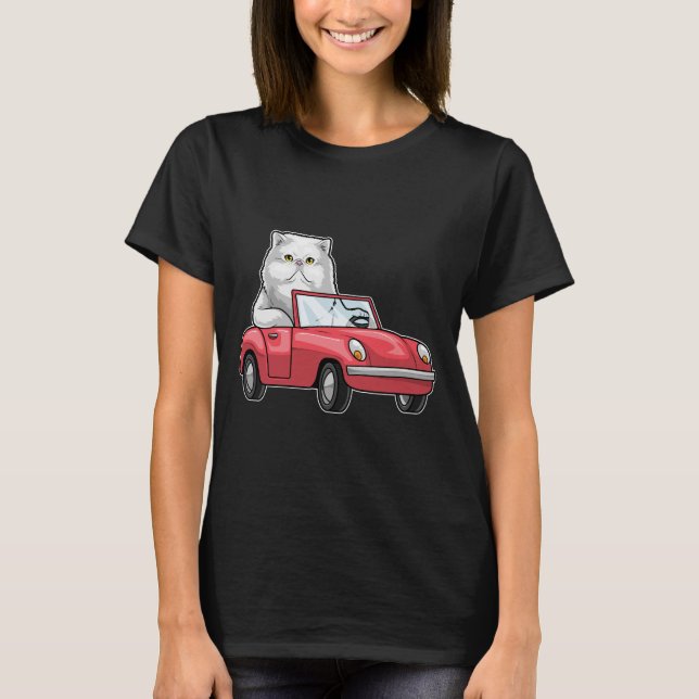Camiseta Carro de gato persa (Frente)