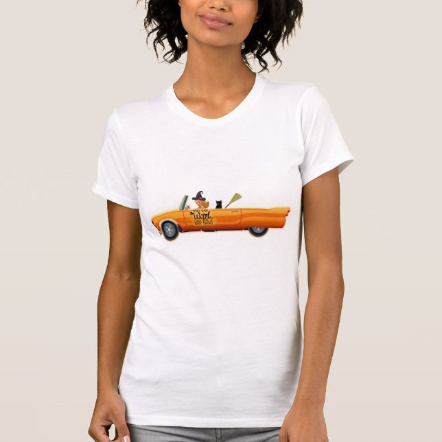 Camiseta carro de halloween (Frente)