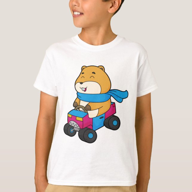 Camiseta Carro de Hamster (Frente)