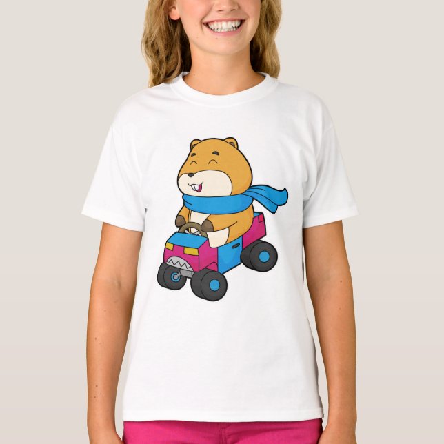 Camiseta Carro de Hamster (Frente)