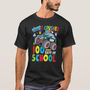 Camiseta Carro de Polícia de Caminhão Monstro 100 Dias de E