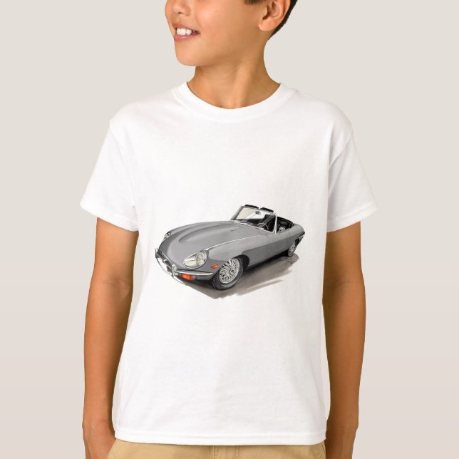 Camiseta Carro de prata de Jaguar XKE (Frente)