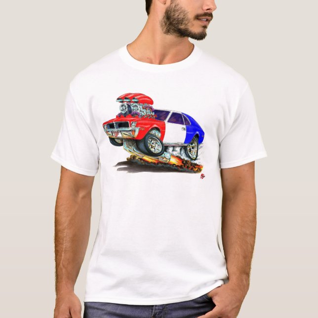 Camiseta Carro de RedWhiteBlue do dardo de AMC (Frente)