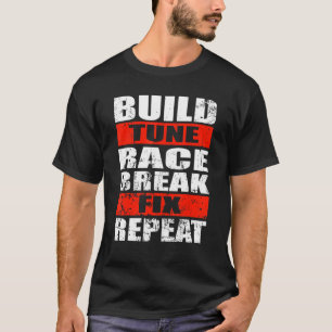 Camiseta Carro de Repetição de Correção de Raça de Ajuste d