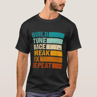 Camiseta Carro de Repetição de Correção de Raça de Ajuste d