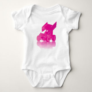 Camiseta Carro De Sprint Com Ponta De Reflexão Rosa