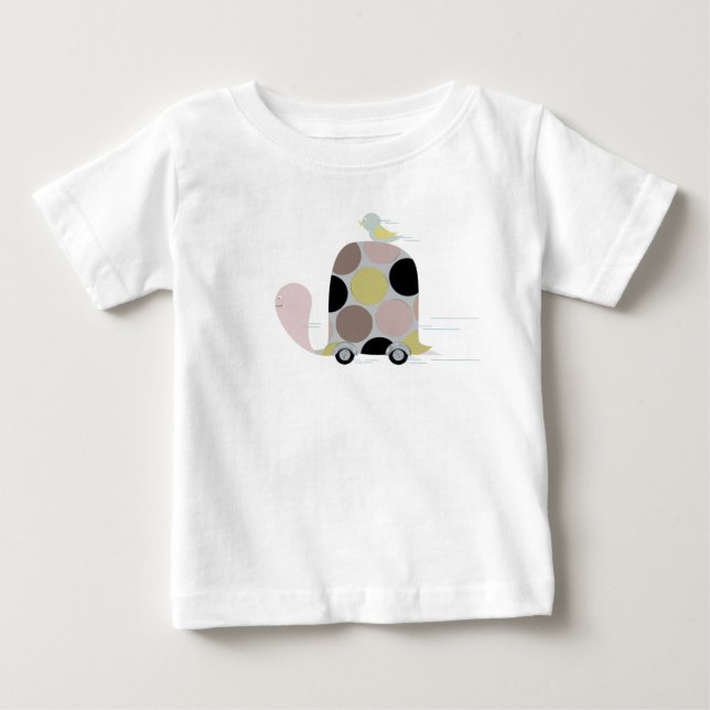 Camiseta Carro de Tartaruga e Pássaro (Frente)