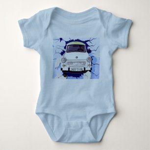 Camiseta Carro de Trabant, azul pálido, muro de Berlim