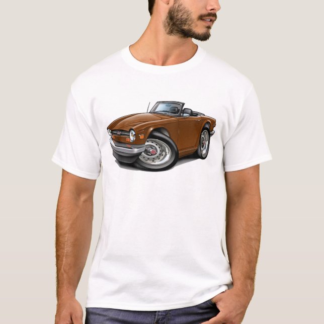 Camiseta Carro de Triumph TR6 Brown (Frente)