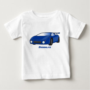 Camiseta Carro desportivo azul com ilustração de airfoil