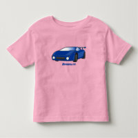 Carro desportivo azul com ilustração de airfoil
