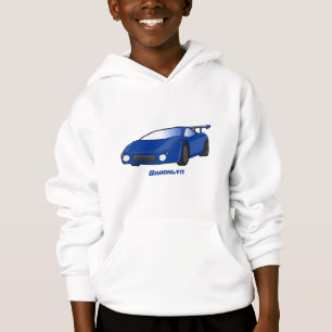 Camiseta Carro desportivo azul com ilustração de airfoil