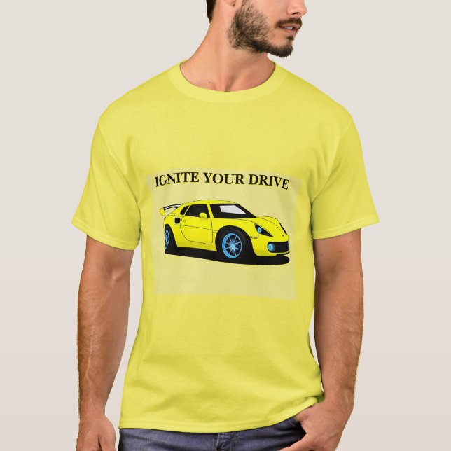 Camiseta Carro desportivo com Design elegante e estética mo (Frente)