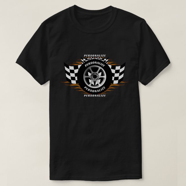 Camiseta Carro desportivo Personalizar Sinalizador Pro Veri (Frente do Design)