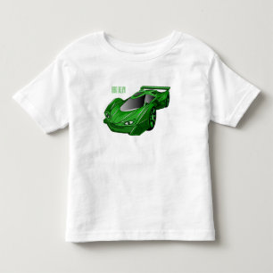 Camiseta Carro desportivo verde com ilustração aerofoil