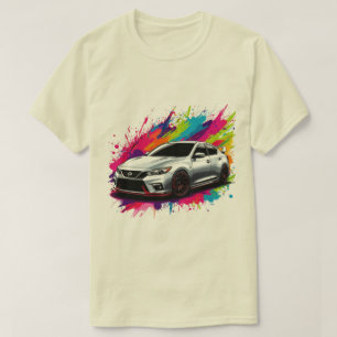 Camiseta Carro desportivo vibrante com abertura de cores